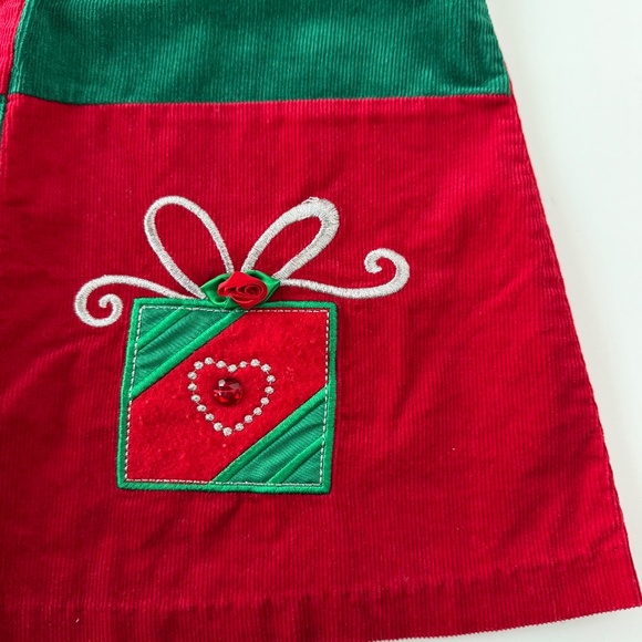 Chantilly Place Christmas Color-block Corduroy Dress size 5 - Picture 5 of 10